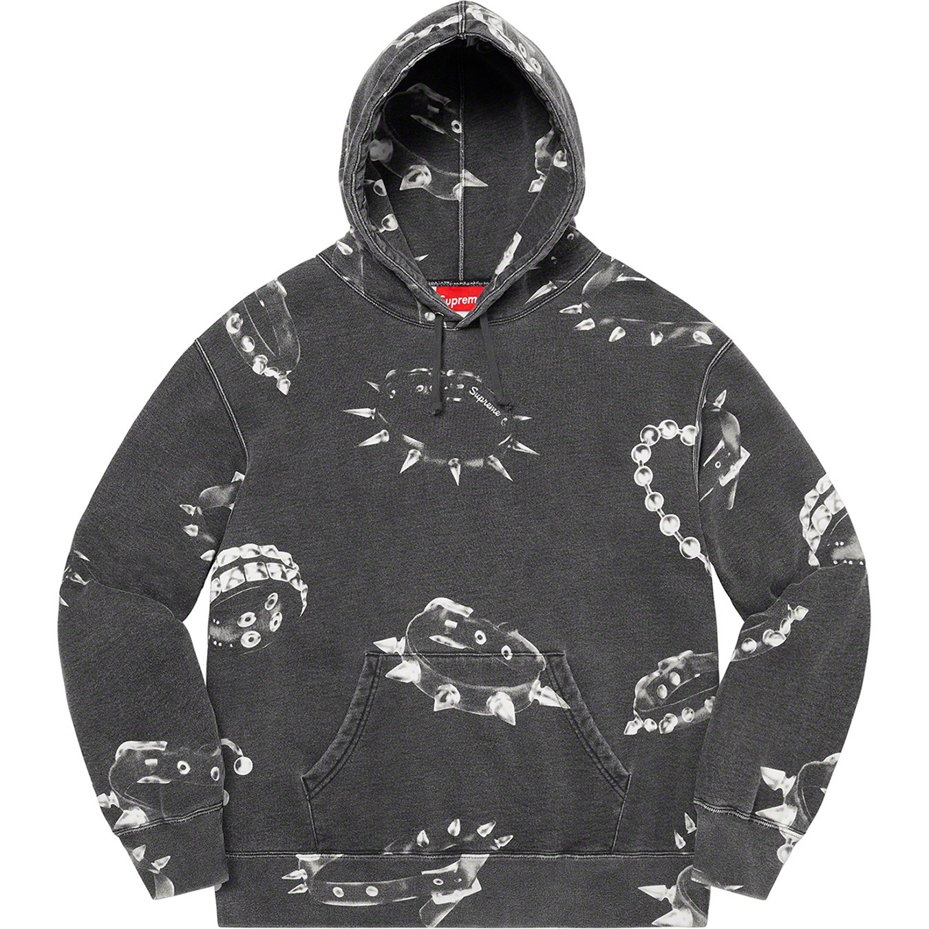 Studded Collars Hooded Sweatshirt view 3